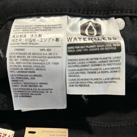 LEVI’S 725 Sz 28 High Rise Bootcut Sculpt Technology Fabric Jeans Black NEW - Picture 13 of 15